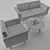 HJM 24 Sofa - Modern Comfort for Your Home 3D model small image 3