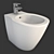 CONNECT Ceramic Bidet - Premium Hygiene Solution 3D model small image 1