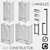 Sleek Glass Shower Cabins with Designer Handles 3D model small image 1