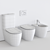 Scarabeo Moon Collection - Toilet, Bidet & Close-Coupled Set 3D model small image 3