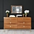 West Elm Malone Walnut Set - Sleek and Stylish 3D model small image 2