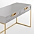 Majestic Brass Writing Desk 3D model small image 3