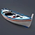 Rustic Wood Canoe 3D model small image 1