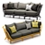 Janus et Cie Kyoto Rattan Sofa 3D model small image 1