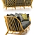 Janus et Cie Kyoto Rattan Sofa 3D model small image 2