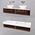 Italian Bath Set with Falper Vanity and Bongio Mixer 3D model small image 1