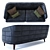 Elegant Leather Loft Sofa 4057 3D model small image 3