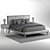 Modern Leather Bed: Sleek and Stylish 3D model small image 3