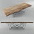 Gordon Deep Wood Table & Sofia Chair- Luxurious Set 3D model small image 2