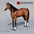 Elegant Standing Horse Sculpture 3D model small image 1