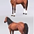 Elegant Standing Horse Sculpture 3D model small image 3