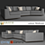 Miami Modular Sofa: Stylish Comfort 3D model small image 1