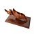 Copper Rhino Sculpture 3D model small image 2