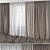 Elegant Drapes & Sheer in Assorted Fabrics 3D model small image 1