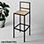 Industrial Loft Bar Stool 3D model small image 1