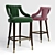 Elegant Cayo Bar Chair 3D model small image 1