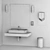 Sleek Bathroom Essentials Set 3D model small image 2