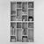 20-Piece Decorative Set: Bookshelf and More 3D model small image 3