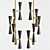 Retro Brass Pendant Chandelier 3D model small image 2