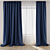 Elegant Window Curtains Set 3D model small image 1