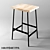 Industrial Loft Bar Stool FC-4 3D model small image 1