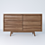 Vintage Janeiro Mango Wood Sideboard 3D model small image 2