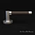 Sophisticated Tobacco Leather Door Lever 3D model small image 2