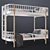  Elegant Bunk Bed with Storage 3D model small image 1