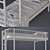  Elegant Bunk Bed with Storage 3D model small image 3