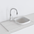 UP Ceramic Single Sink - Stylish and Functional 3D model small image 3