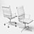 Elegant Una Chair Executive 3D model small image 3