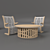 Lignum Plywood Table Chair 3D model small image 1