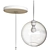 Sleek Glass Pendant Lighting 3D model small image 3