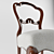 Elegant Victorian Afzelia Dining Chair 3D model small image 2