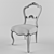 Elegant Victorian Afzelia Dining Chair 3D model small image 3