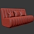 Sophia Velvet Sofa Set 3D model small image 2