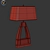 Sleek Pecan Trina Table Lamp 3D model small image 2