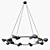 Avion Round 16-Light Chandelier: Exquisite Illumination at its Finest 3D model small image 3