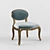 Luxury Golden Velvet Chair by Christopher Guy 3D model small image 1