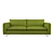 Bellus Casper: Scandinavian Sofa with Smooth Finish 3D model small image 1