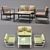 Catania Polywood Garden Lounge Set 3D model small image 2