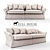 Elegant Belgian 3-Seater Sofa 3D model small image 1