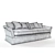 Elegant Belgian 3-Seater Sofa 3D model small image 3