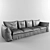 Italian Designer Sofa 3D model small image 1