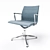 Sophisticated Blue Fabric Office Chair: ICF Valea Esse 3D model small image 1