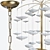 Elegant Leighton Cascading Chandelier 3D model small image 2