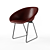 Sleek Leather Armchair 3D model small image 1