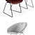 Sleek Leather Armchair 3D model small image 3