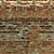 Antique Red Brick Wall 3D model small image 3