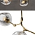 Gilded Glass Bubble Chandelier 3D model small image 2